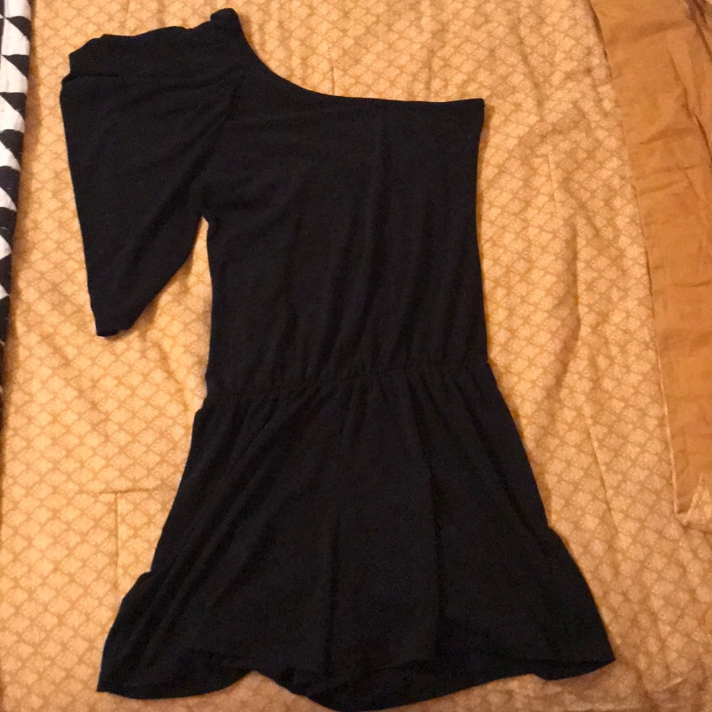 Black One Sleeve Romper